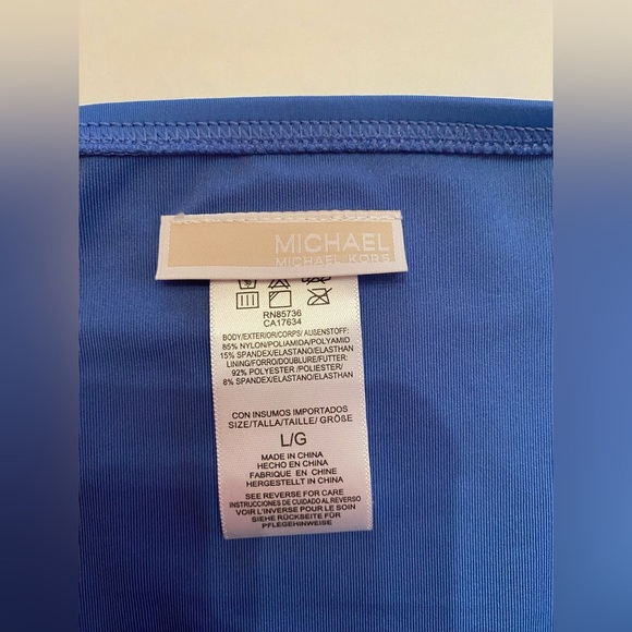 NWT MICHAEL Michael Kors Blue Bikini Bottom Size Large - Picture 4 of 7